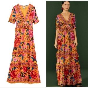 FARM Rio Multicolor Floral Maxi Dress